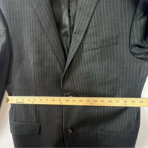 Ralph Lauren Mens Suit Jacket Sport Blazer Black Wool 44 L Golf
